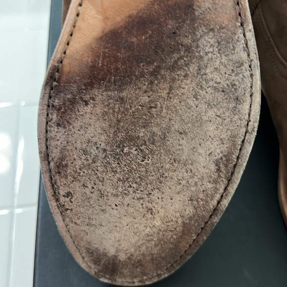 T W L V Full, Italian handmade leather zipper boots, in sand suede leather. - Picture 8 of 10